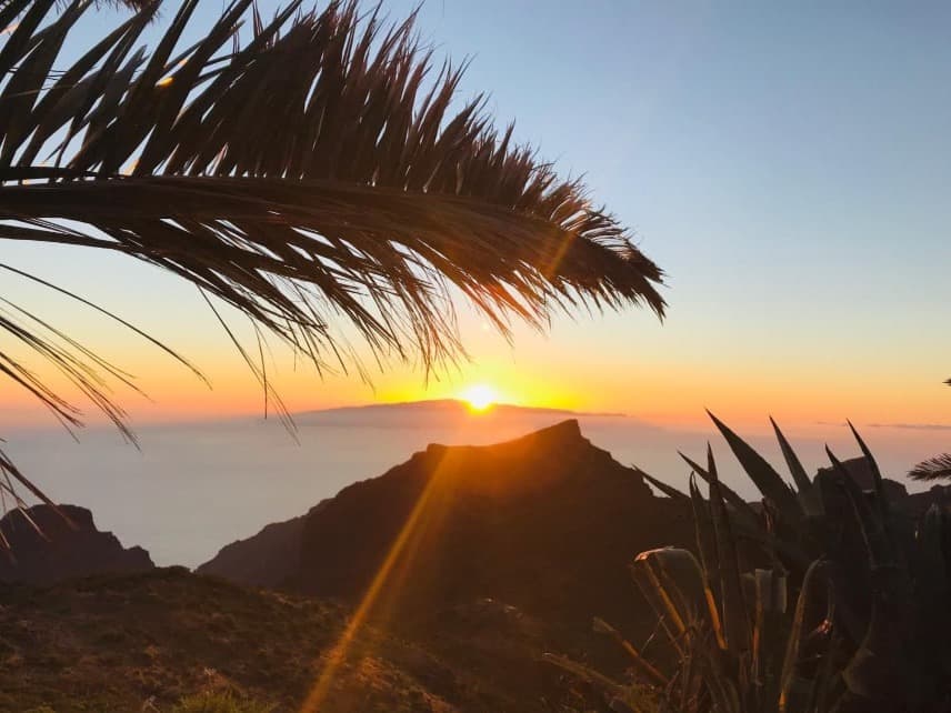 Tenerife hory západ slunce